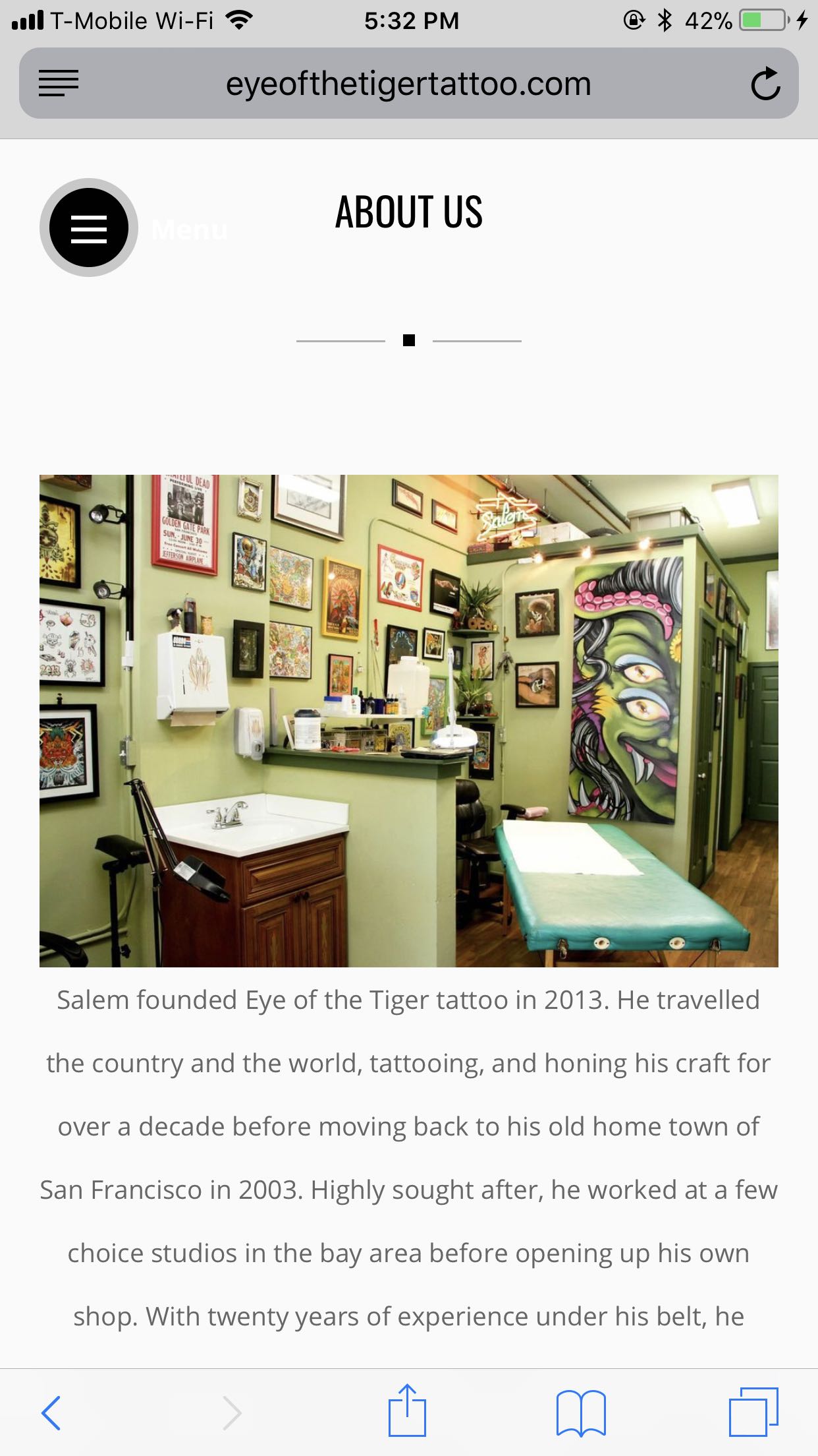 Eye of the Tiger Tattoo